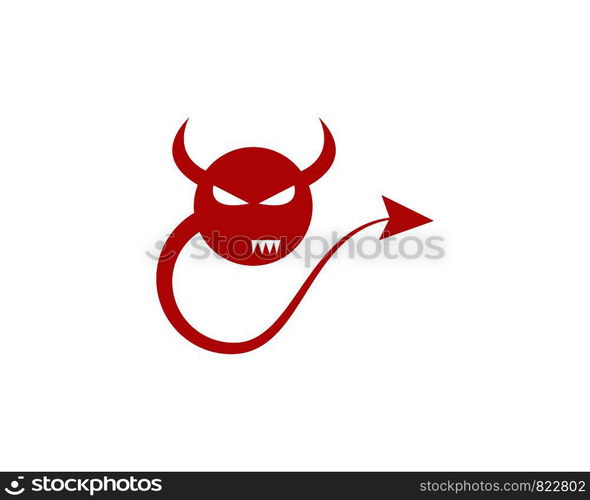 Devil logo vector icon template