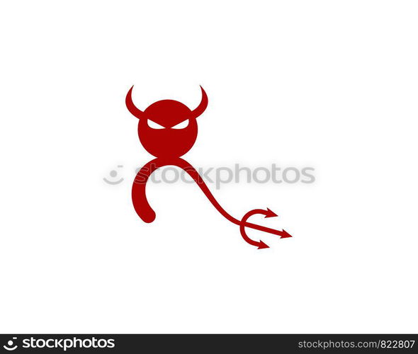 Devil logo vector icon template