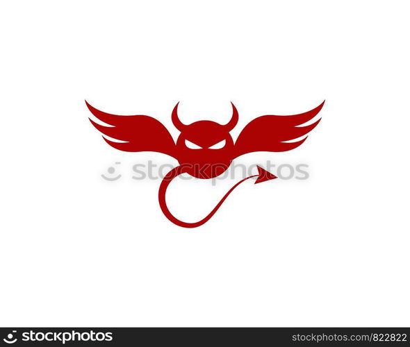 Devil logo vector icon template
