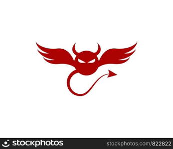 Devil logo vector icon template