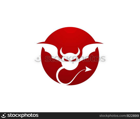 Devil logo vector icon template