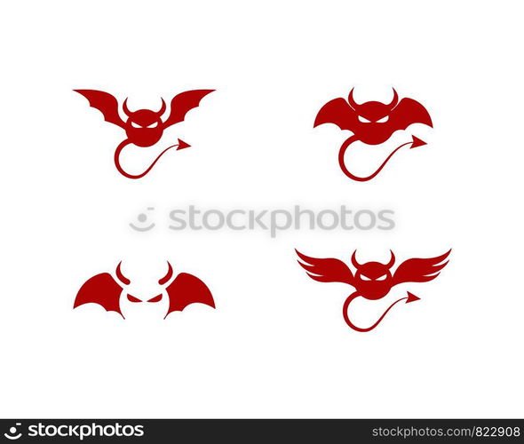 Devil logo vector icon template
