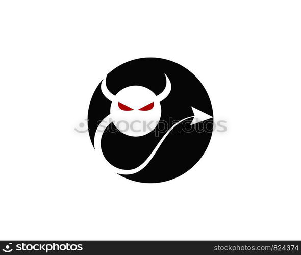 Devil logo vector icon template