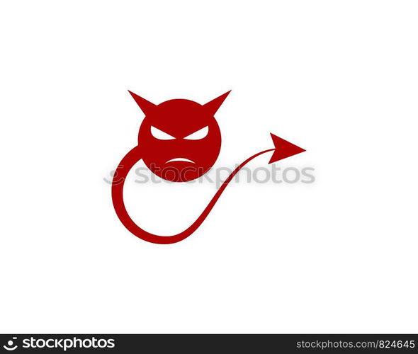 Devil logo vector icon template