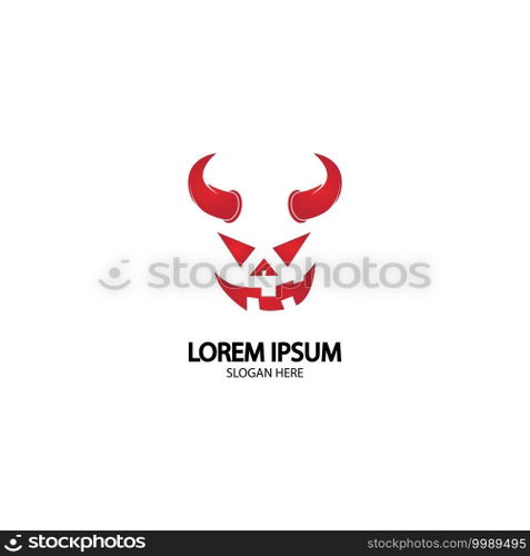 Devil logo vector icon template