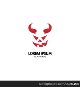 Devil logo vector icon template