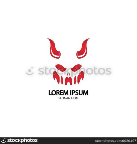 Devil logo vector icon template