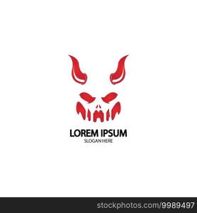 Devil logo vector icon template
