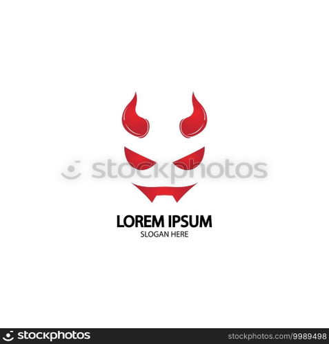 Devil logo vector icon template