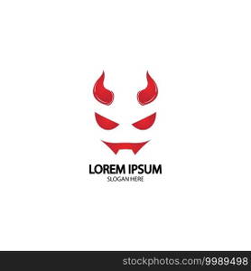 Devil logo vector icon template