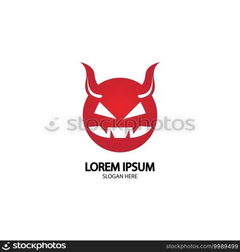 Devil logo vector icon template