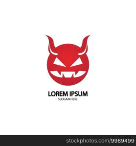 Devil logo vector icon template