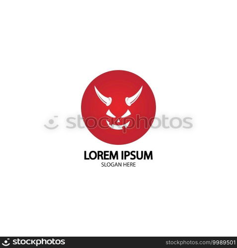 Devil logo vector icon template