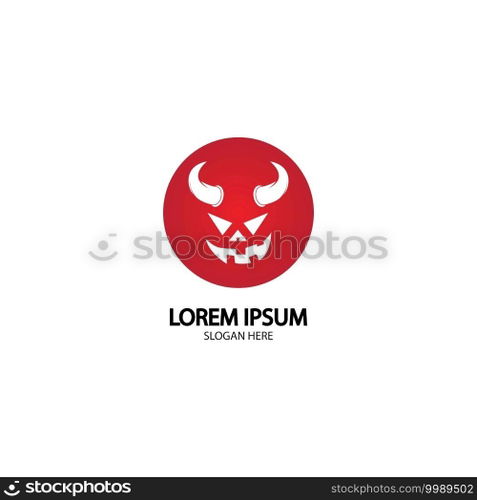 Devil logo vector icon template