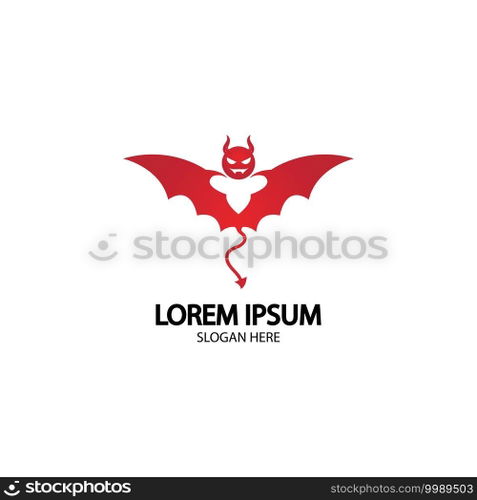 Devil logo vector icon template