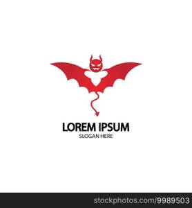Devil logo vector icon template