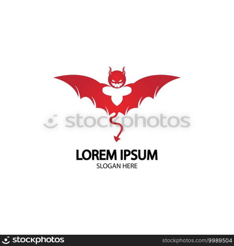 Devil logo vector icon template