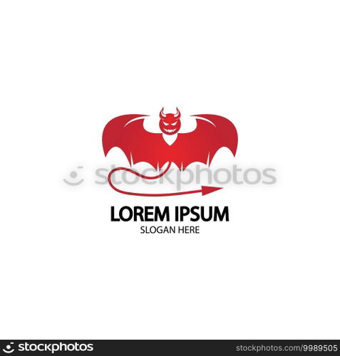 Devil logo vector icon template
