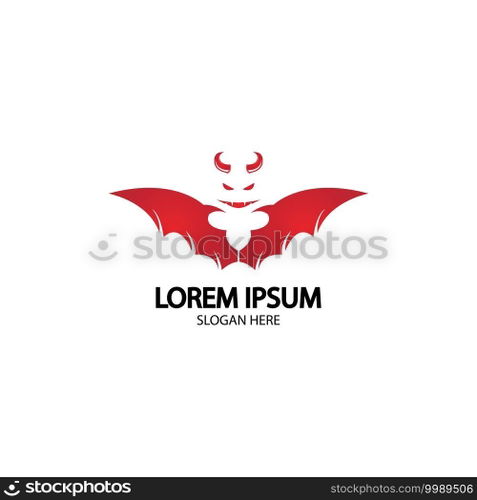 Devil logo vector icon template