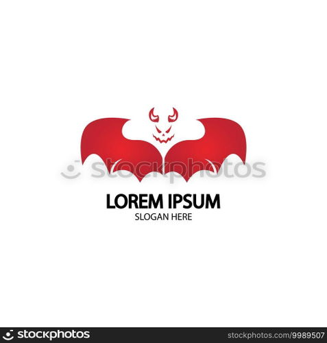 Devil logo vector icon template