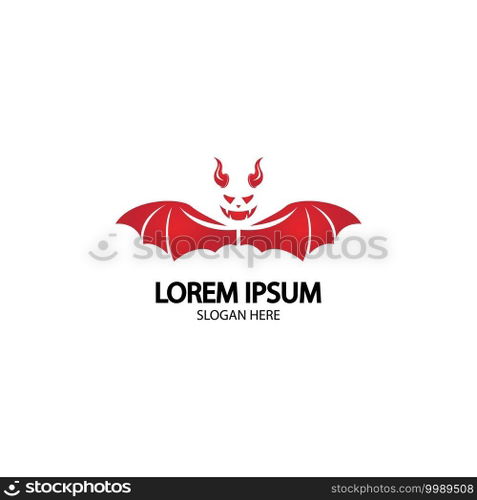 Devil logo vector icon template