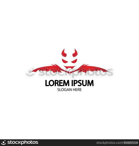 Devil logo vector icon template