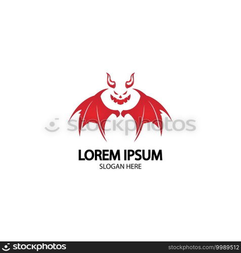 Devil logo vector icon template