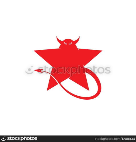 Devil logo vector template