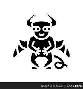 devil monster alien glyph icon vector. devil monster alien sign. isolated symbol illustration. devil monster alien glyph icon vector illustration