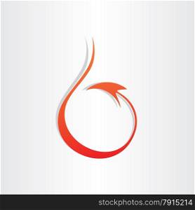 devil tail stylized icon red mascot symbol