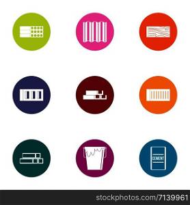 Devise icons set. Flat set of 9 devise vector icons for web isolated on white background. Devise icons set, flat style