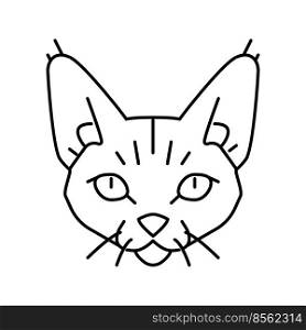 devon rex cat cute pet line icon vector. devon rex cat cute pet sign. isolated contour symbol black illustration. devon rex cat cute pet line icon vector illustration