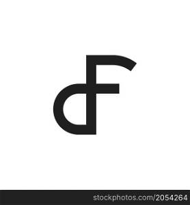dF monogram logo icon vector design illustration
