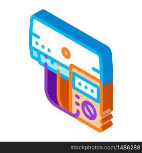 Diagnosis Conditioner System vector isometric sign. color isolated symbol illustration. Diagnosis Conditioner System Vector Thin Line Icon