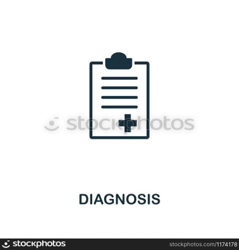 Diagnosis icon. Premium style design from healthcare collection. Pixel perfect diagnosis icon for web design, apps, software, printing usage.. Diagnosis icon. Premium style design from healthcare icon collection. Pixel perfect Diagnosis icon for web design, apps, software, print usage
