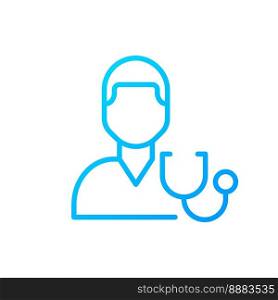Diagnostics pixel perfect gradient linear vector icon. Determine disease. Physician checkup. Medical procedure. Thin line color symbol. Modern style pictogram. Vector isolated outline drawing. Diagnostics pixel perfect gradient linear vector icon