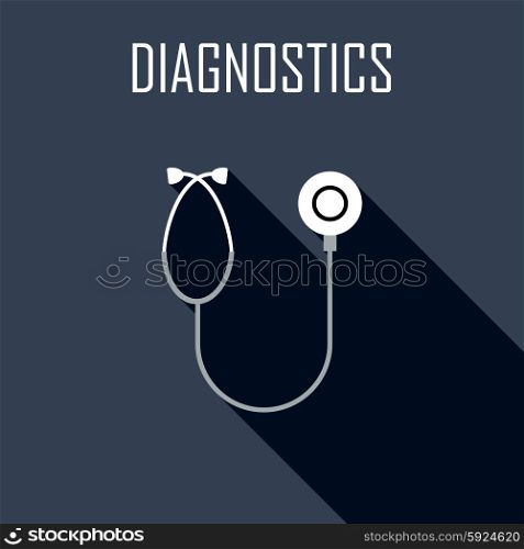Diagnostics. Stethoscope
