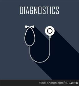 Diagnostics. Stethoscope