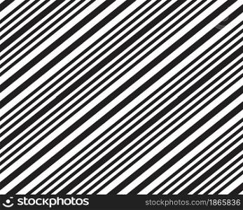 Diagonal black lines pattern, seamless on a white background