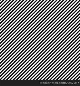 Diagonal lines seamless black and white pattern. Repeat straight monochrome stripes texture background. Geometric vector background