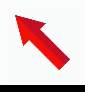 Diagonal red arrow icon. Direction sign. Navigation concept. Realistic design. Vector illustration. Stock image. EPS 10.. Diagonal red arrow icon. Direction sign. Navigation concept. Realistic design. Vector illustration. Stock image.