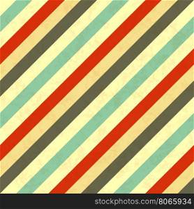 Diagonal stripes in retro colours, seamless pattern