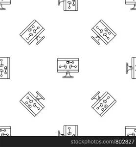 Diagram at monitor pattern seamless vector repeat geometric for any web design. Diagram at monitor pattern seamless vector