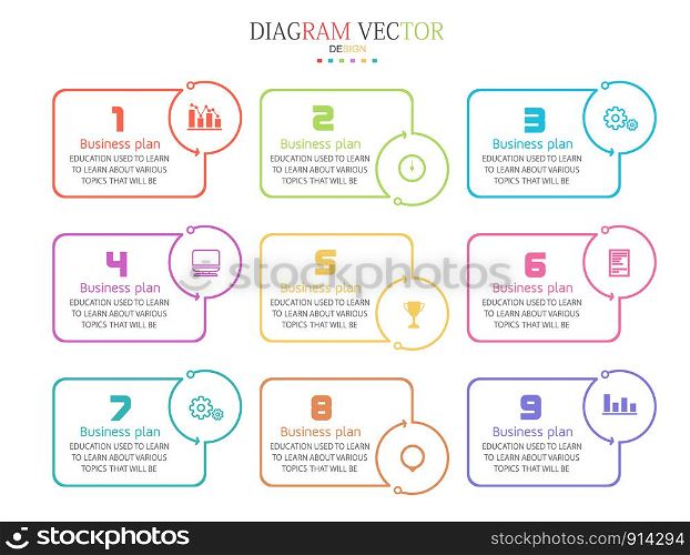 diagram Business and Education By Step 4 Stepsdesign vector illustration
