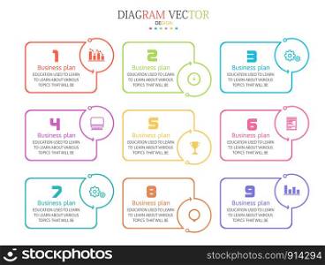 diagram Business and Education By Step 4 Stepsdesign vector illustration