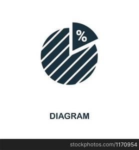 Diagram icon. Monochrome style design from business collection. UI. Pixel perfect simple pictogram diagram icon. Web design, apps, software, print usage.. Diagram icon. Monochrome style design from business icon collection. UI. Pixel perfect simple pictogram diagram icon. Web design, apps, software, print usage.