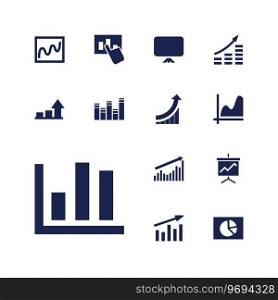 Diagram icons Royalty Free Vector Image