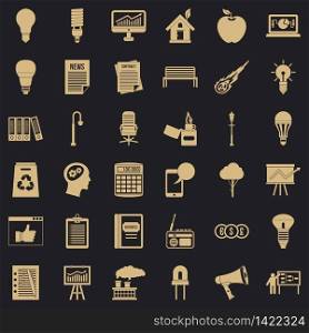 Diagram icons set. Simple style of 36 diagram vector icons for web for any design. Diagram icons set, simple style