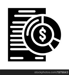 diagram money glyph icon vector. diagram money sign. isolated contour symbol black illustration. diagram money glyph icon vector illustration