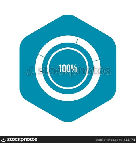 Diagram pie chart icon. Simple illustration of diagram pie chart vector icon for web design. Diagram pie chart icon, simple style